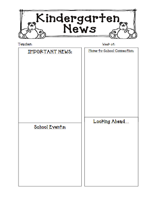 Newsletter Templates Free Kindergarten