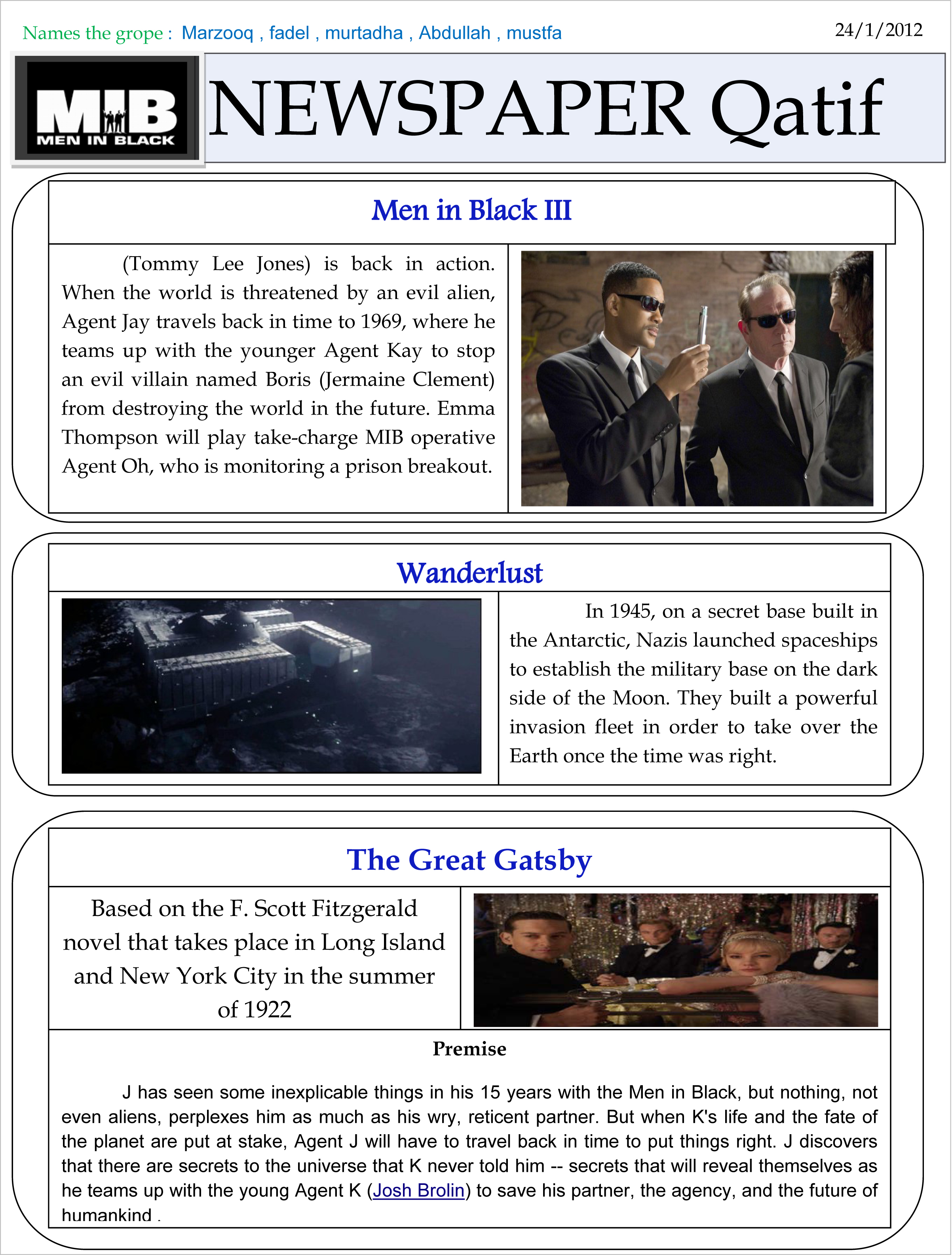 Newspaper Article Format For Microsoft Word