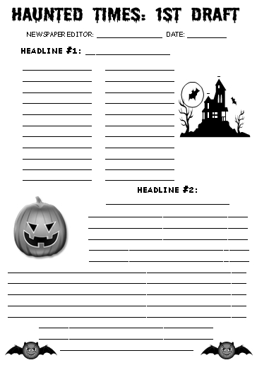 Newspaper Article Format Worksheets