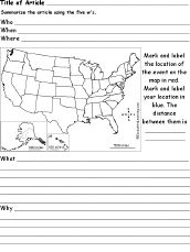 Newspaper Article Format Worksheets