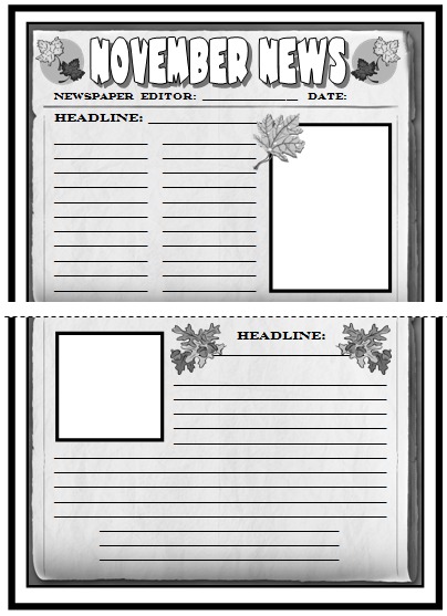 Newspaper Article Template