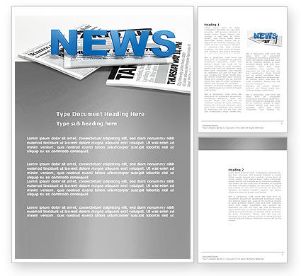 Newspaper Article Template For Word