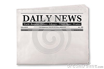 Newspaper Front Page Template Blank