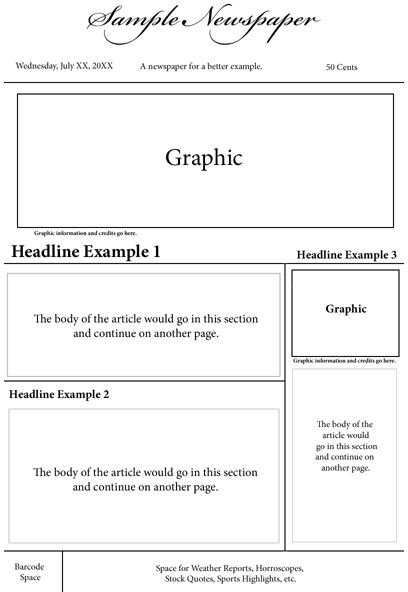 Newspaper Front Page Template Free