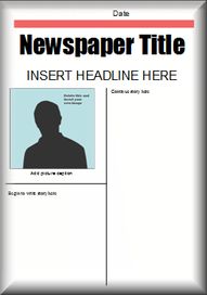 Newspaper Front Page Template Microsoft Word