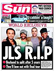 Newspaper Front Page The Sun