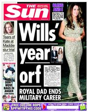 Newspaper Front Page The Sun