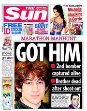 Newspaper Front Page The Sun