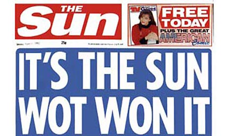 Newspaper Front Pages The Sun