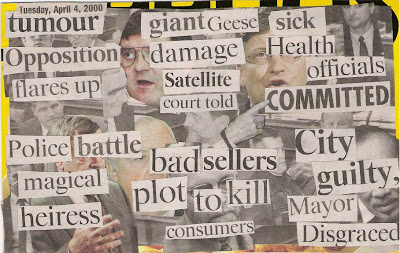 Newspaper Headlines Collage