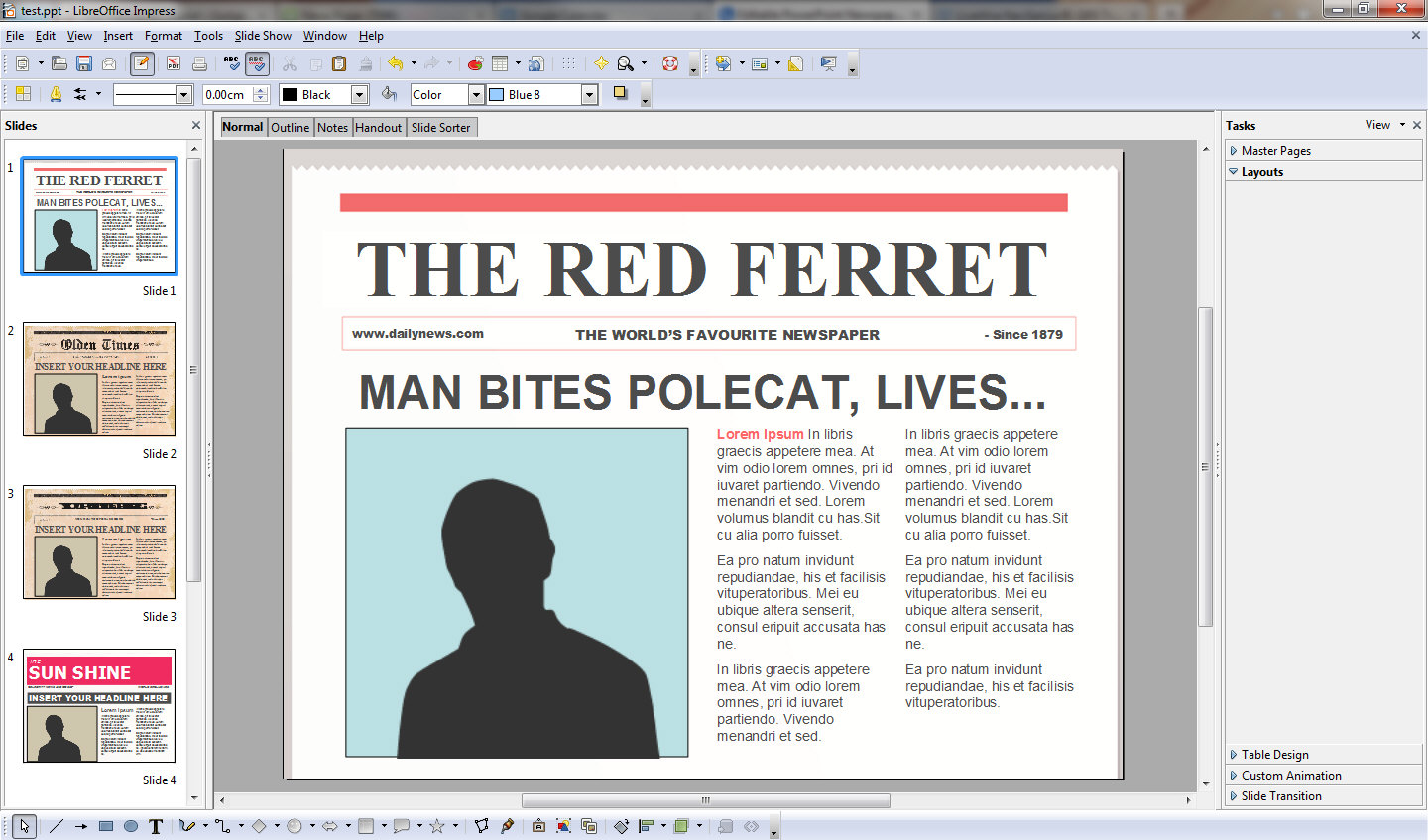 Newspaper Layout Microsoft Word