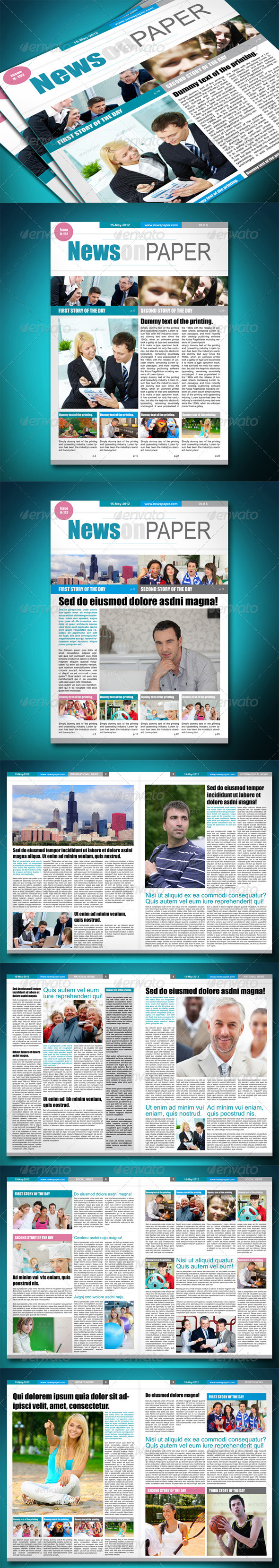 Newspaper Layout Template Indesign