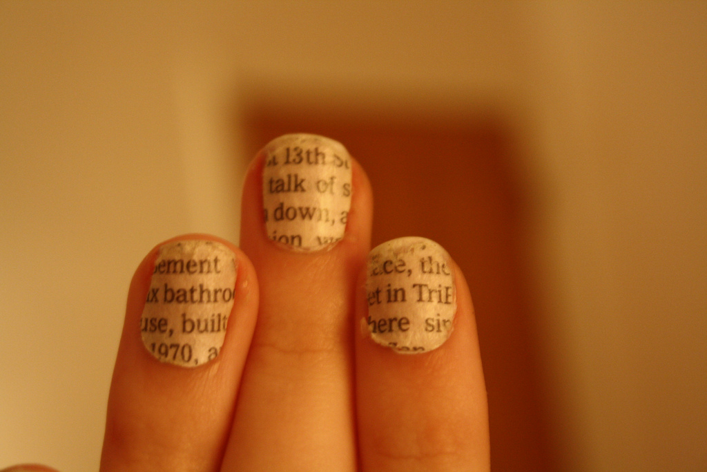 Newspaper Nails Instructions