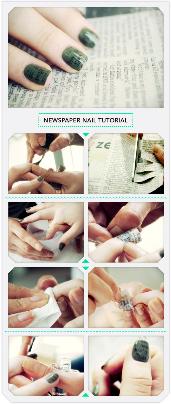 Newspaper Nails Tutorial