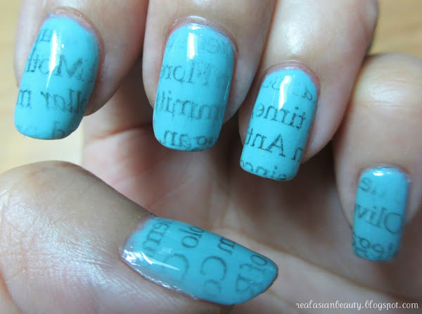 Newspaper Nails Tutorial Without Alcohol