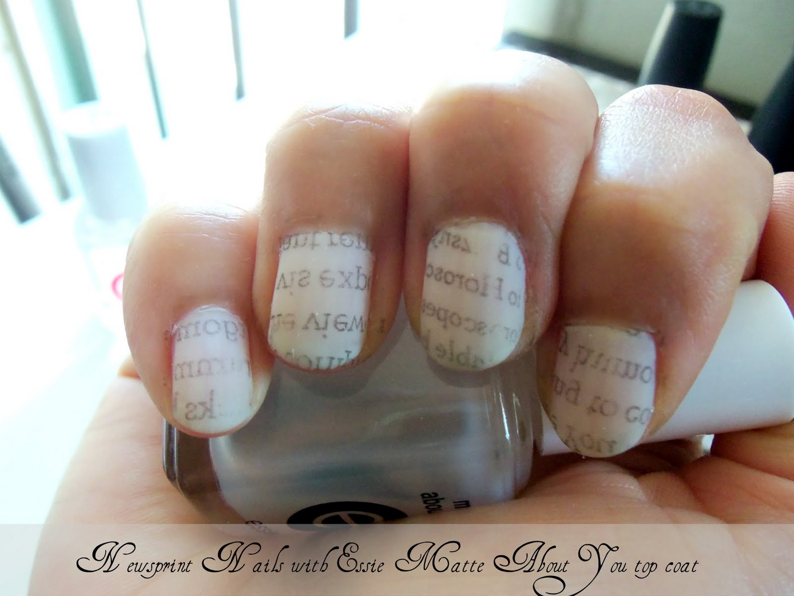 Newspaper Nails Tutorial Without Alcohol