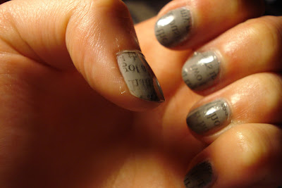 Newspaper Nails With Water