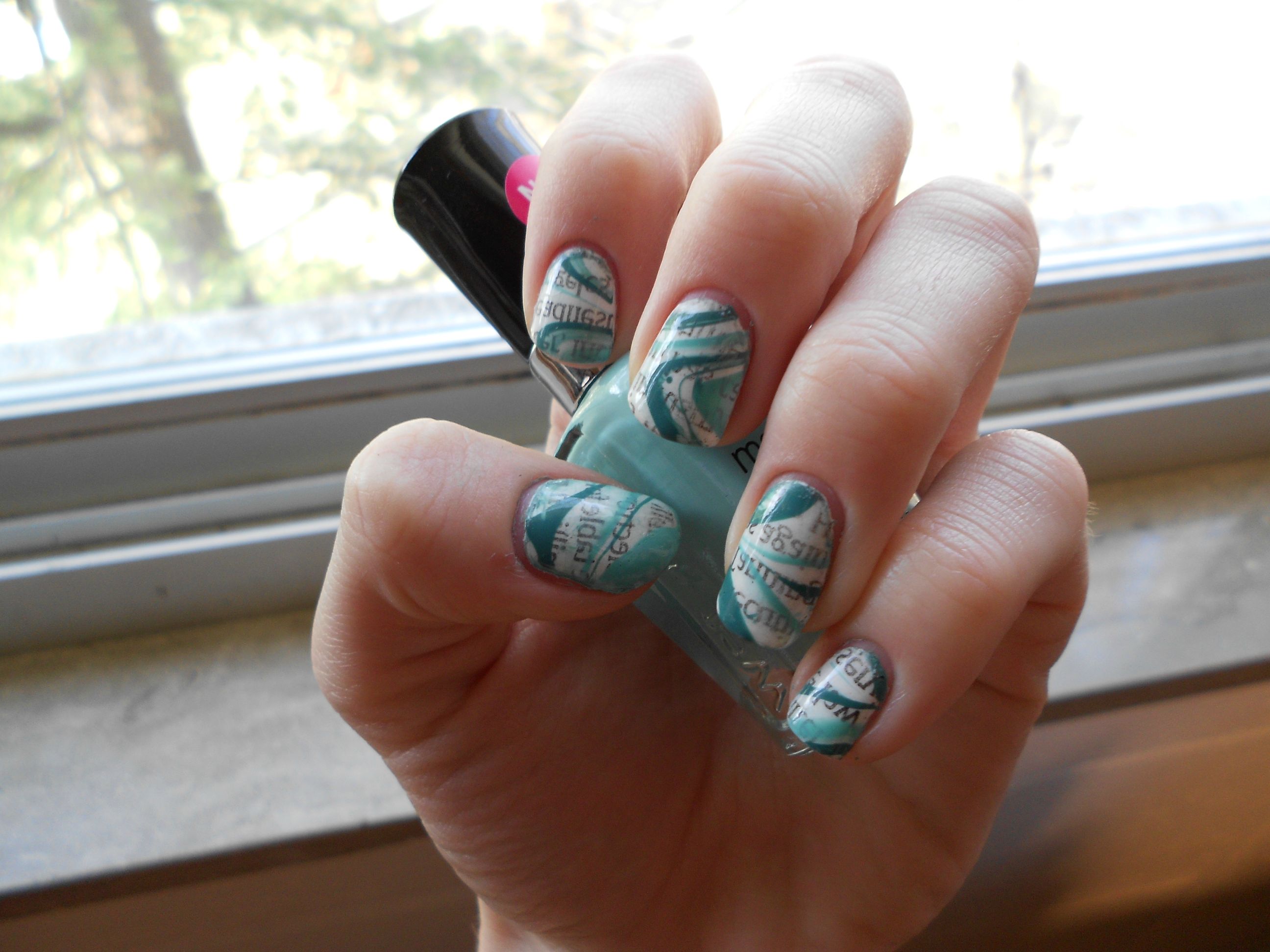 Newspaper Nails With Water