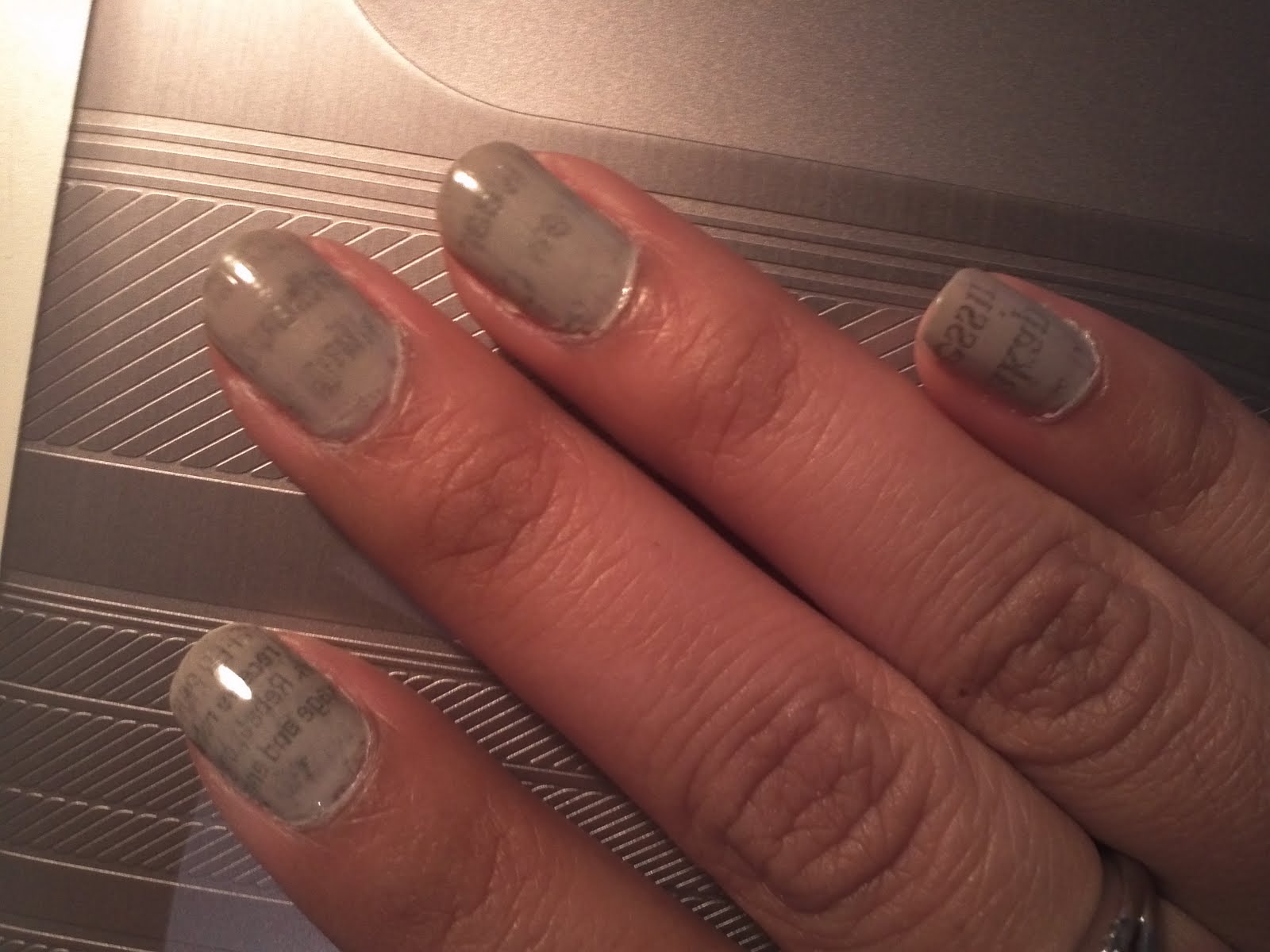 Newspaper Nails Without Rubbing Alcohol