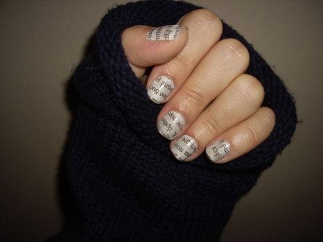 Newspaper Nails Without Rubbing Alcohol