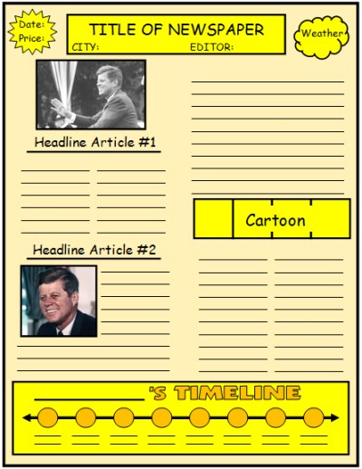 Newspaper Template For Kids Free