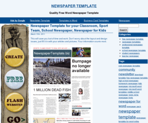 Newspaper Template For Kids Free