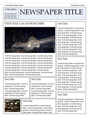 Newspaper Template For Mac Word