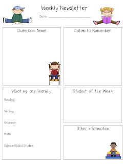 School Newsletter Templates For Teachers