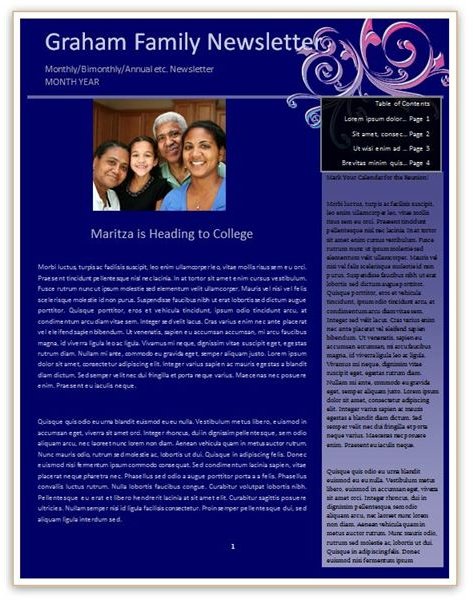 School Newsletter Templates For Word