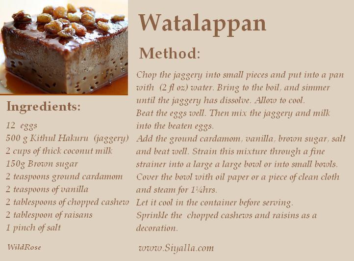 Sri Lankan Wattalapam Recipe