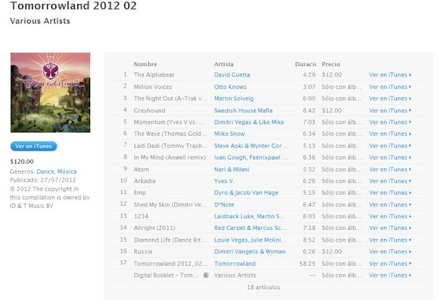 Tomorrowland 2012 Cd Cover